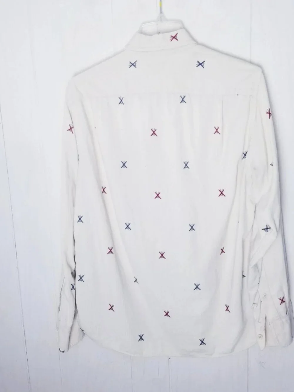 J. Crew Corduroy Shirt Mens M Medium Skiing Lodge Print Cotton Button Down H3560